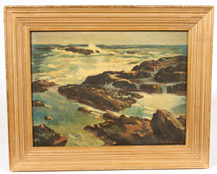 A. GESSNER SEASCAPE OIL PAINTING