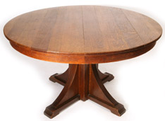 STICKLEY BROTHERS ROUND EXTENSION DINING TABLE