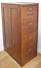 Macy Oak 4 Drawer File Cabinet