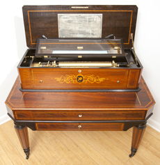 Samuel Troll Interchangable Cylinder Music Box & Cabinet