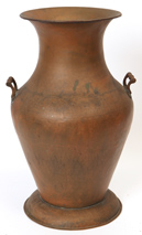 Large Arts & Crafts Hammered Copper Vase