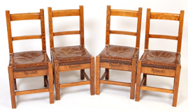 Set of Four Roycroft Dining Chairs No. 027