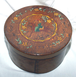 EARLY DECORATED BOX DATED 1790
