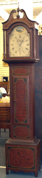 Early grandfather clock with paint