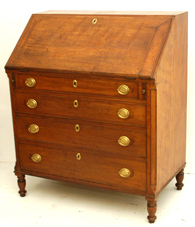 Early Inlaid Cherry Slant Top Desk