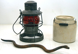 Early Iron Snake & Railroad Lantern
