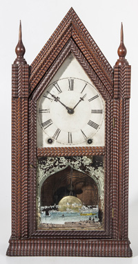 Rare W.S. Johnson Ripple Steeple Clock