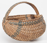 Buttocks Basket With Green Weaving