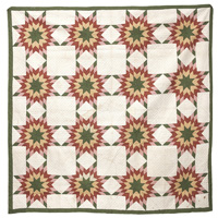 Early  8-Pointed Star Pieced Quilt