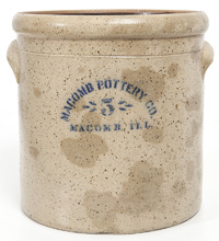 Macomb Pottery Co. Decorated Stoneware Jar