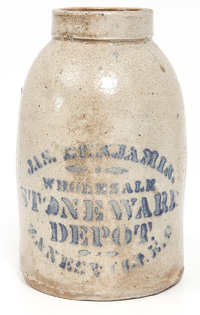 Jason Benjamin Zanesville, Ohio Stoneware Jar