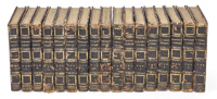 Two Sets of Early Leather Bound Books