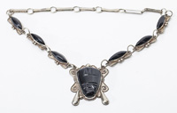 Taxco Silver & Black Onyx Necklace