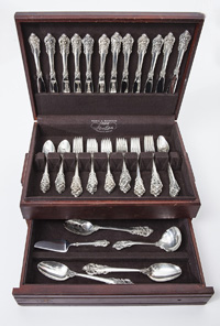 Set of Wallace Grand Baroque Sterling Flatware