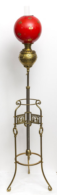 Wonderful Victorian Brass Piano Lamp