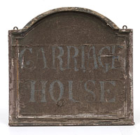 Early Painted "Carriage House" Sign