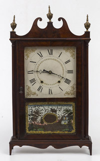 Ephram Downes Pillar & Scroll Clock