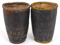 Two Early Leather Fire Buckets