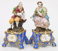Old Paris Porcelain Figural Decanters