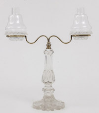 Cut Glass Double Fairy Lamp