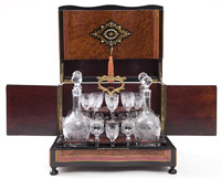 Cased Decanter Set in Laid Chest