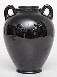 Unusual Mirror Black Rookwood Vase