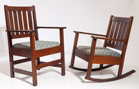 Stickley Brothers Armchair and Rocker