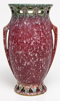 Red Ferrela Roseville Vase