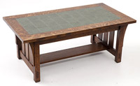 Warren Hile Tile Top Arts & Crafts Coffee Table
