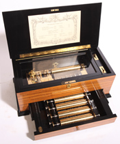 REUGE 4 1/2" INTERCHANGEABLE CYLINDER MUSIC BOX