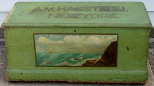 SEA CHEST W/GREEN PAINT