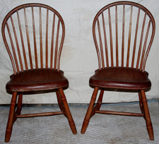 WINDSOR CHAIRS WITH RED WASH