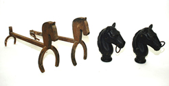 HORSE ANDIRONS & HITCHING POSTS