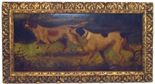 OIL PAINTING OF HUNTING DOGS