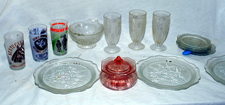 DEPRESSION GLASS AND DERBY GLASSES