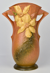 Large Roseville Clematis Vase