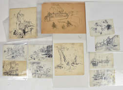 Eleven Pencil Sketches by Herman Henry Wessel