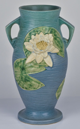 Massive Roseville Water Lilly Floor Vase