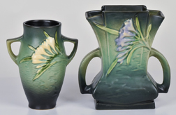 Two Roseville Freesia Vases