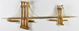 C. Jere Bronze Suspension Bridge Scupture