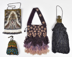 Four Early Ladies Beaded Evening Bags