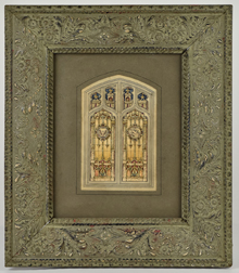Fine Watercolor of Stained Glass Window