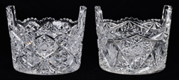 Two American Cut Glass Ice Buckets