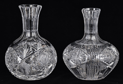 Two Cut Glass carafes