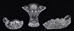 Three Pieces of American Cut Glass