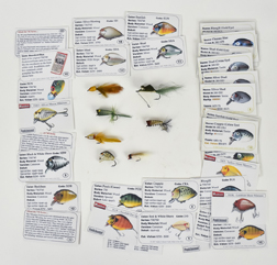 Large Group of Fishing Lure Cards and come Early Lures