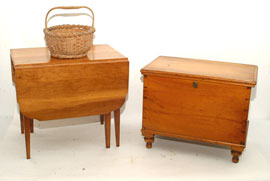 Early Miniature Gate-Leg Table & Blanket Chest