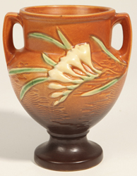 Roseville Freesia #196 Brown Vase