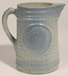 Blue and White Stoneware Indian Pitcher