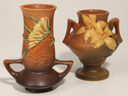 Roseville Freesia #119-7 & Roseville Clematis #188-6 Vases